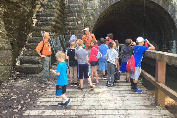 MD Chesapeake and Ohio Canal Nat Hist Park - Students with CCC Teachers at Paw Paw Tunnel - NPS_Hollie Lynch